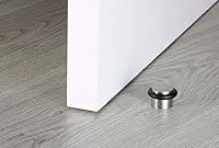 Vista 6 de Topes de puerta EVI Tope de puerta de acero inoxidable - Cierre de tornillo - Protector de goma negro - Tope de puerta de 0.94 x 0.83 pulgadas