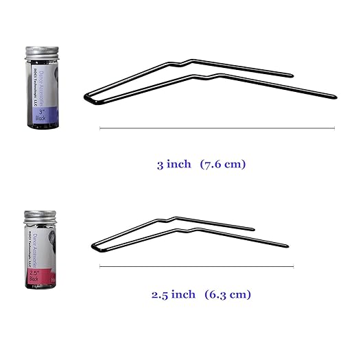 Miniatura 6 de Horquillas para el moño ROCST Bobby Pins Clips para Ballet Mujer Niña Peluquería Salón (2 pulgadas, Marrón, 12 piezas) (Rubio, 3 pulgadas (paquete