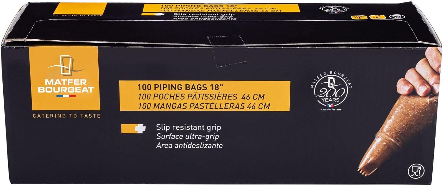 Matfer Bourgeat Standard Disposable Pastry Bags, 18", Roll of 100