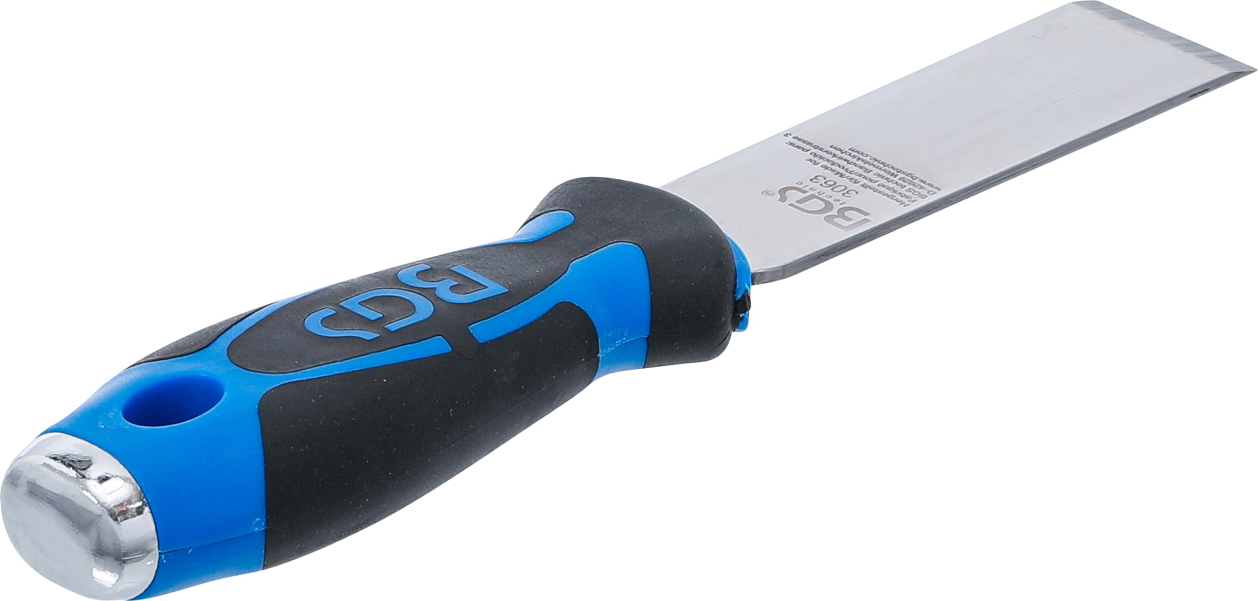 BGS 3063 | Raschietto | acciaio inox | impugnatura in gomma dura 2-componenti con foro