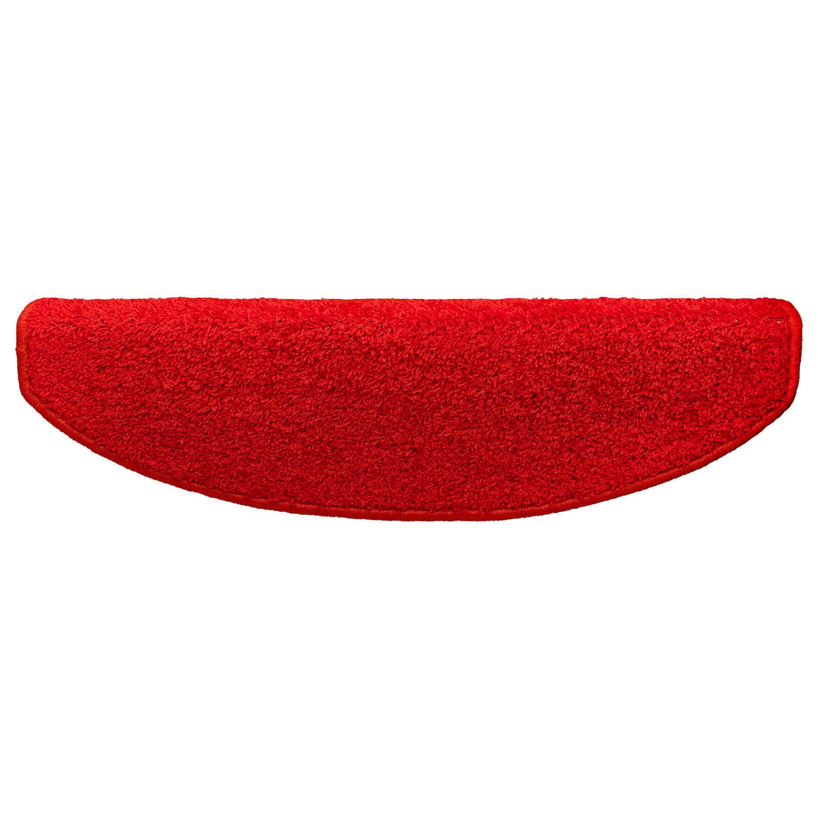 Samoprzylepne ochraniacze na schody, 15 sztuk, czerwone, 80 x 24,5 x 3,5 cm, antypoślizgowe, tłumiące hałasy, z taśmą klejącą do schodów drewnianych, schodów wewnętrznych, korytarza