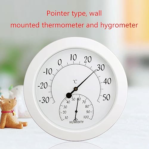 Miniatura 8 de Termómetro de pared inalámbrico para interiores y exteriores, no requiere batería, termómetro de pared higrómetro para decoración de pared de patio,