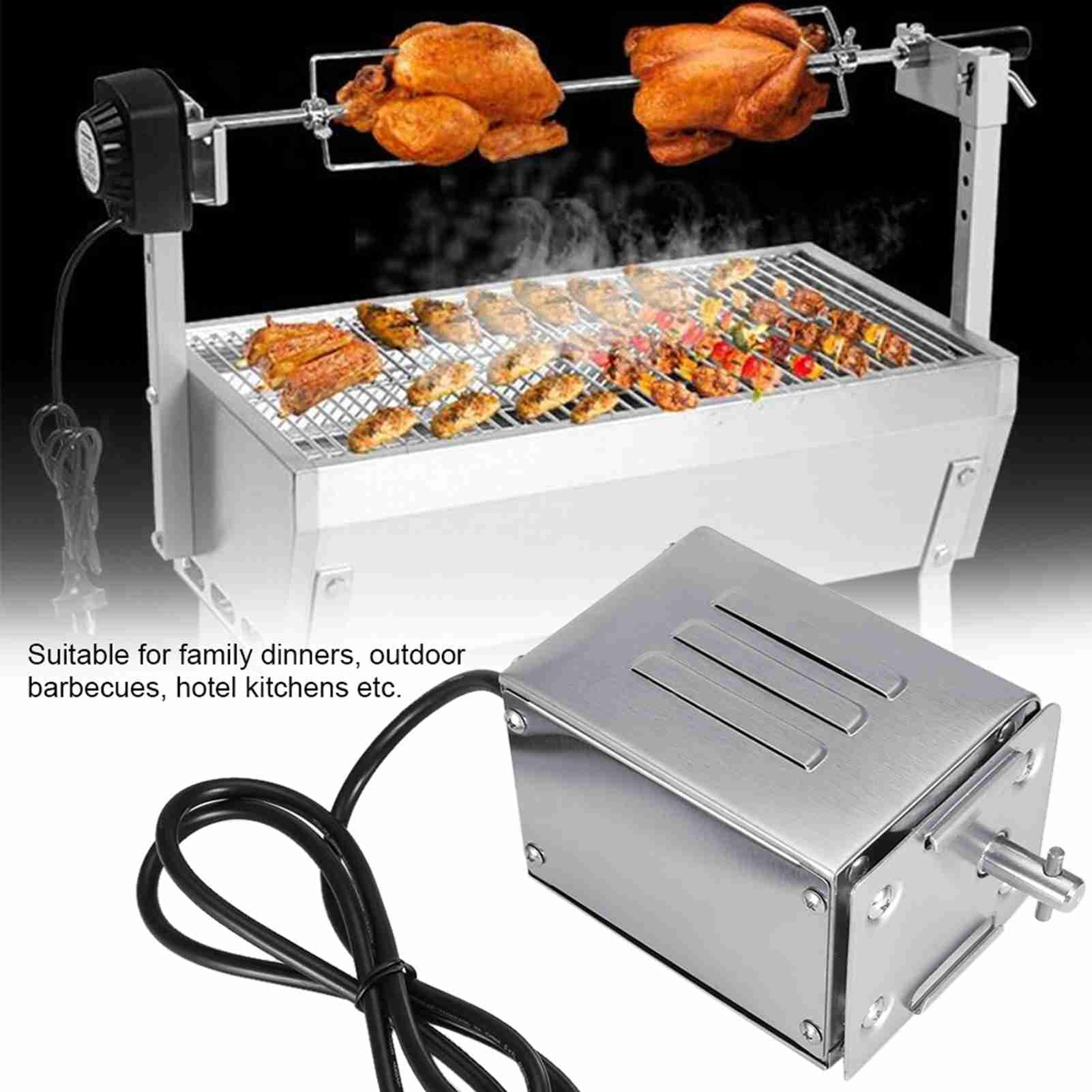 Girarrosto per Barbecue, Motore per girarrosto per Barbecue Motore per girarrosto per Barbecue Durevole Non Facile da arrugginire per Barbecue per Barbecue all'aperto(Spina UE 220V) Fornitu