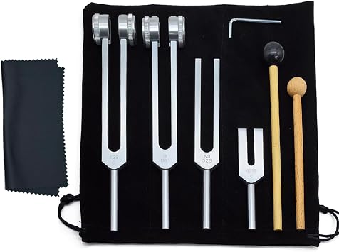 Tuning Forks for Healing Set,Sound Healing Instruments 128 Hz Tuning Fork - Multi-Purpose Instruments, Aluminum Alloy Forks for Beginners