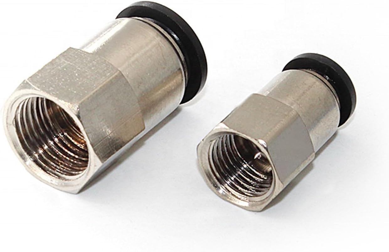PCF Internal Thread Quick Connector Push In Plastic Air Hose Connectors Pneumatic Quick Connectors 5Pcs(1/4-1/4)