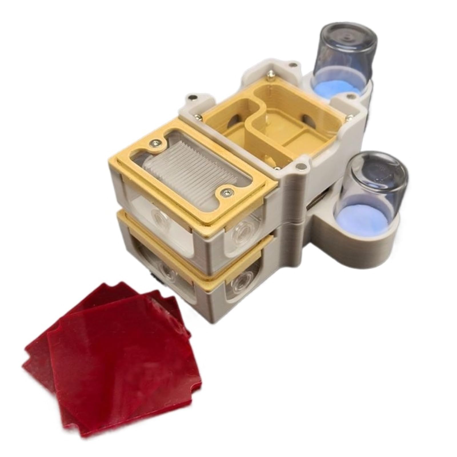 esmen Formicaio impilabile in Acrilico ad Alta trasparenza - Nido di Installazione Magnetico for l'osservazione, simula l'habitat Naturale Casetta per Animali(Beige)