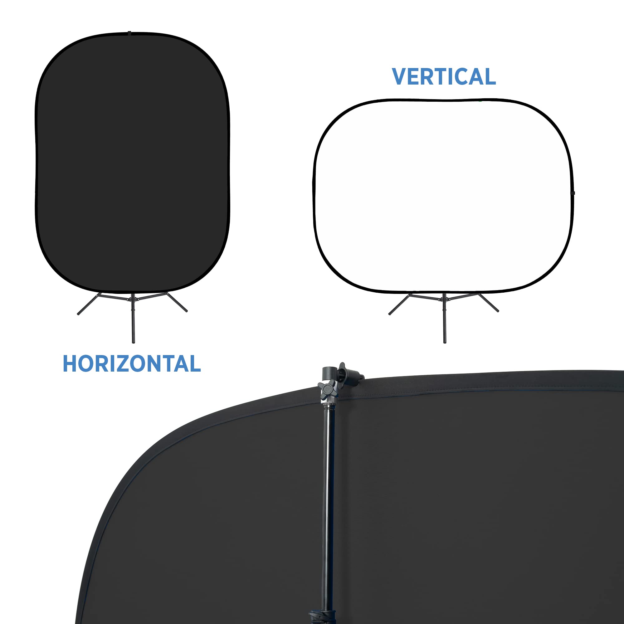 Amazon.com : Fovitec Reversible 5'x6.5' Black and White Pop-Up