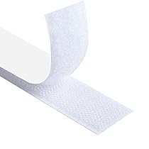 Romon Feltro Adesivo Forte,8M Biadesivo Sistema Di Fissaggio Hook & Loop,16mm Larghezza Feltrini Adesivi Forte per Lavori di Casa, fai da te, Lavori Manuali,Bianco