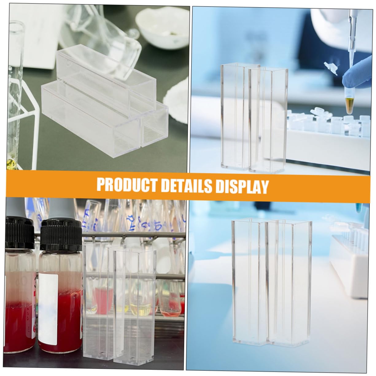 PRETYZOOM 3 Set Cuvetta Di Plastica Cuvette Trasparenti Cuvette in Plastica Trasparente Cuvette Professionali Piccole Cuvette Minicuvette Cuvette Precise Cuvette Di Plastica 8 Pezzi*3