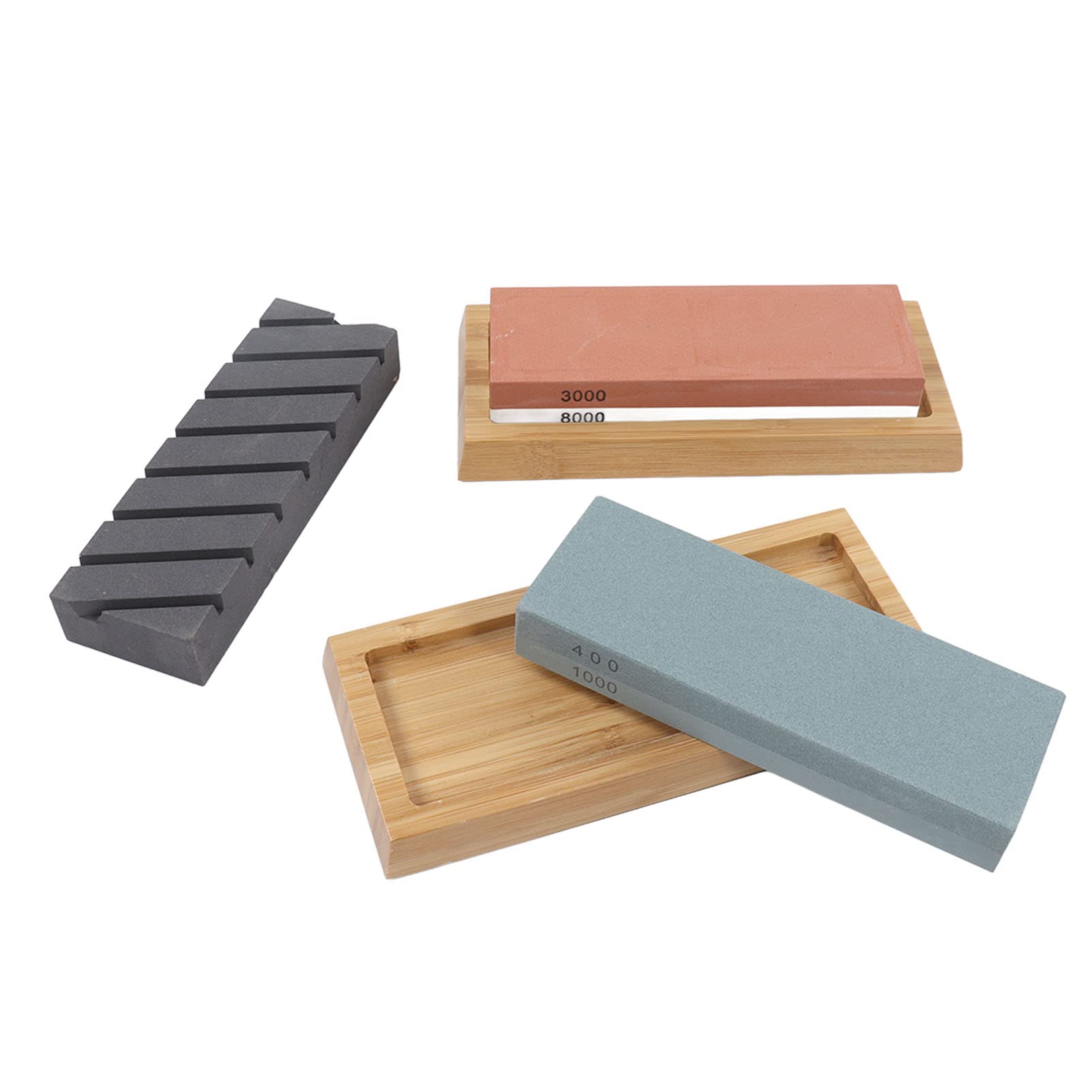 Kit de pierre à aiguiser Premium 12 pièces 4001000 30008000 grains ensemble d'affûteur de couteaux en pierre à aiguiser avec guide d'angle de pierre à polir aplatie pour couteaux