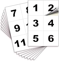 Vista 19 de iSYFIX Calcomanías negras de números consecutivos – 1 a 50, 1 pulgada, 1 juego – Vinilo autoadhesivo de alta calidad ideal para inventario