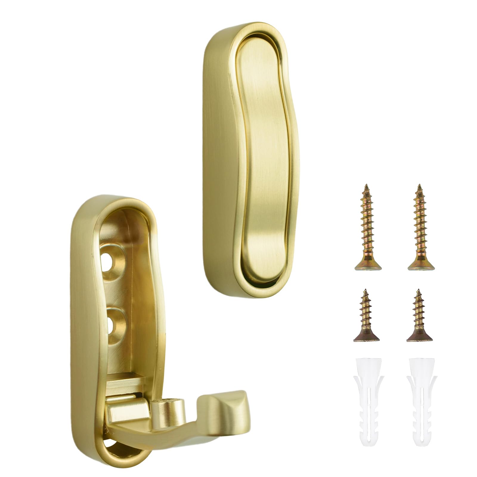 MOROBOR 2Pcs Elliptical Folding Coat Hooks
