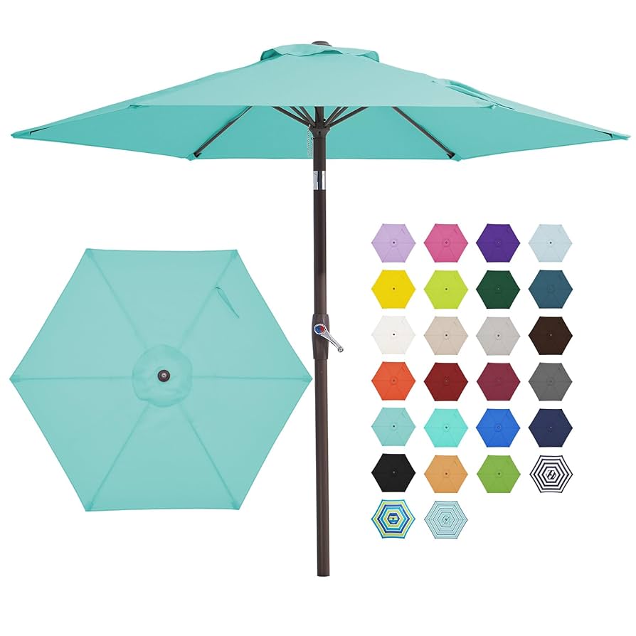 Amazon.com : JEAREY 7.5FT Patio Umbrella Market Table