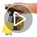 Image of HELIMIX Stainless Steel Pineapple Slicer Cutter, Pineapple Seed Clip Eye Remover, Deseeding Gadget Corer and Slicer Tool Combo.