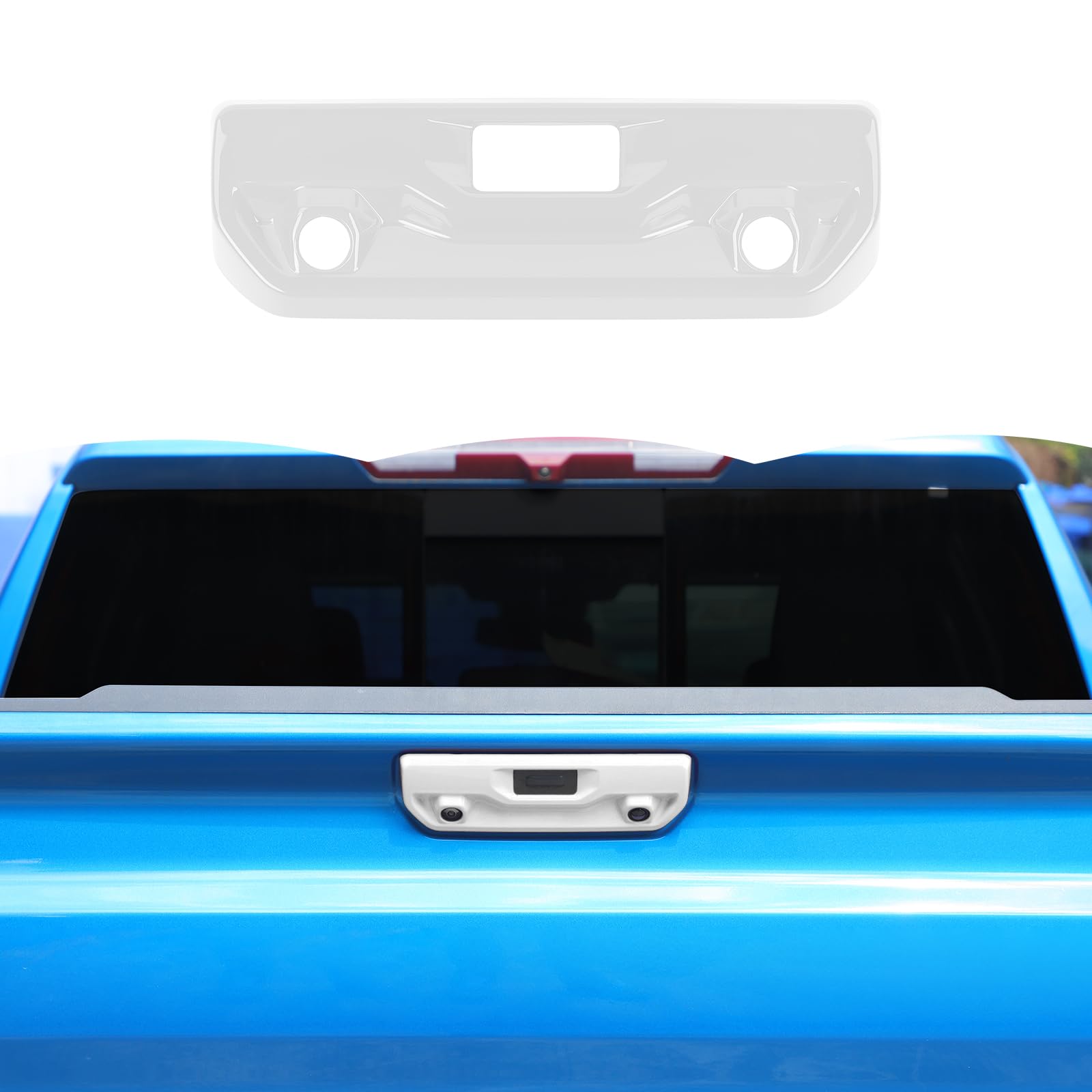 Photo 1 of RT-TCZ Tailgate Handle Cover Rear Door Handle Cover Trim Decoration Exterior Accessories for Chevrolet Silverado/GMC Sierra 2019-2024,White