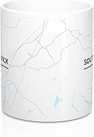 Vista 2 de South Berwick, Maine ME Map Mug (11 oz)