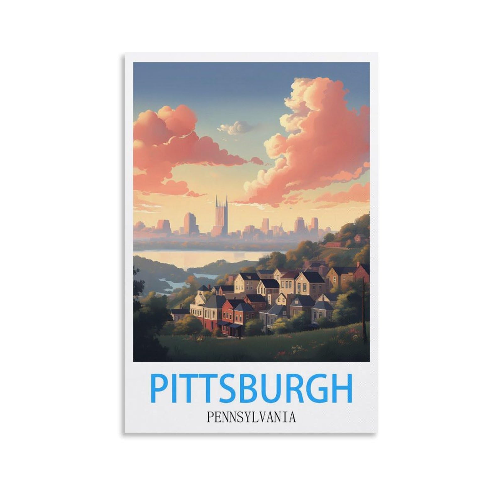 Vintage Metal Tin Sign Funny,Pittsburgh Pennsylvania,Wall Decor Kitchen Garage Dining Room Home Decor Hotel Decor Gift 15x30cm