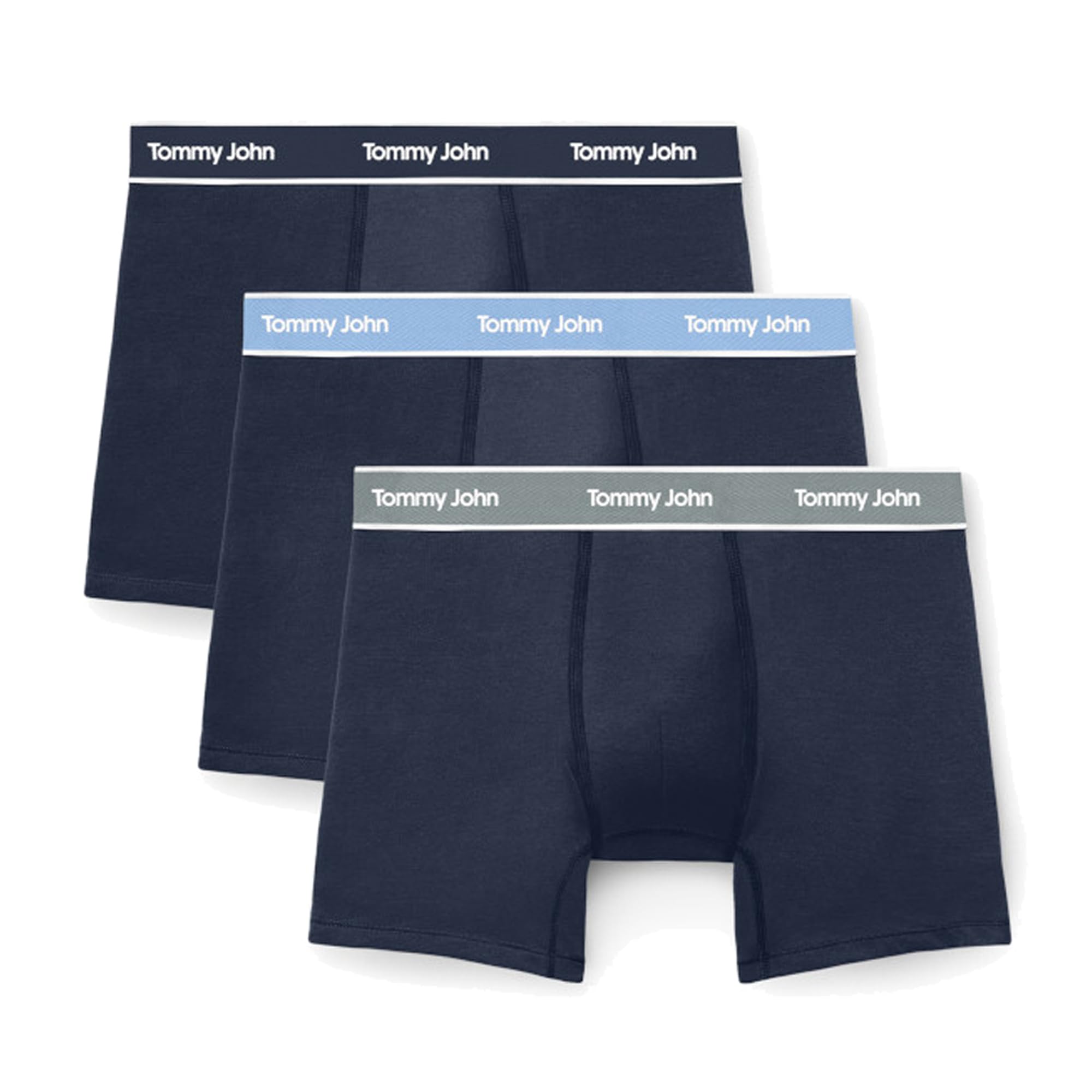 Men's Essential Cool Cotton Stretch Boxer Brief Underwear - 6" 3-Pack, Breathable, Moisture-Wicking, Support Pouch