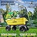RocwooD Poly Dump Cart Trolley 80L Garden Tipping Wheelbarrow 250kg Utility Truck Trailer Steel Frame Heavy Duty Festival Outdoor Tools Plants 4 Wheels Yellow