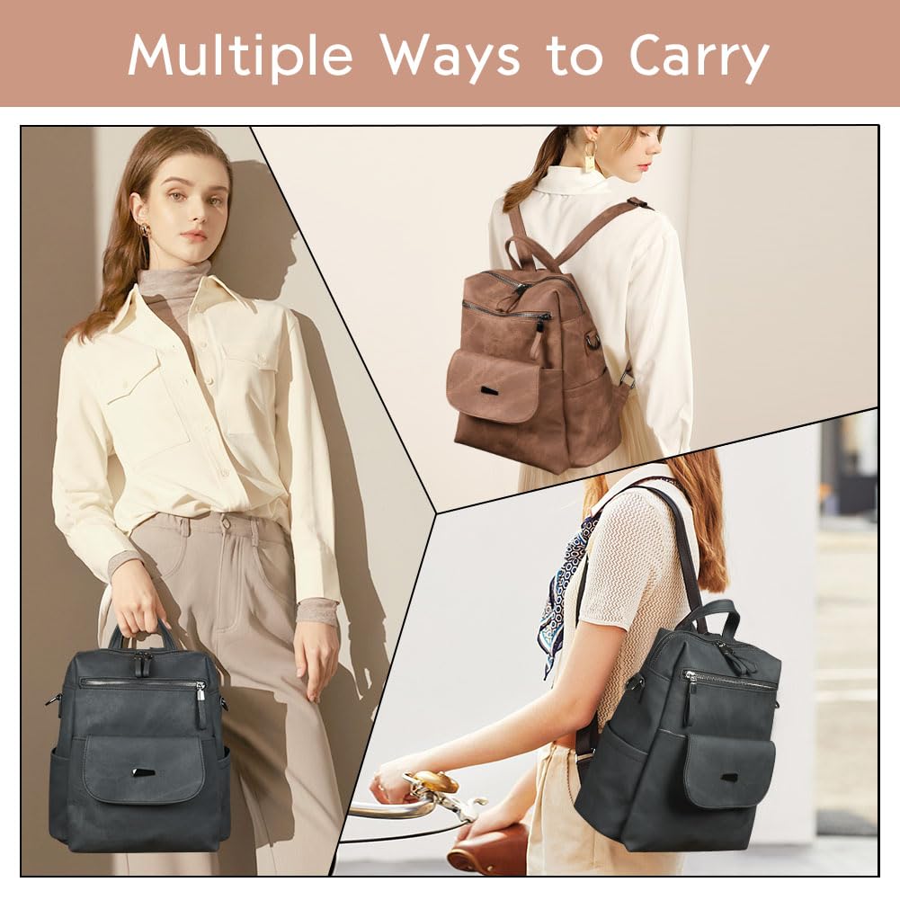 Aucuu Mochila Cartera para Mujer, Mochila de Mujer, Ligero Antirrobo Mini Mochila, Bolsa de Viaje Casual, Mochila de Escuela Bolsa de Hombro, Mochila de Viaje Linda para Niñas