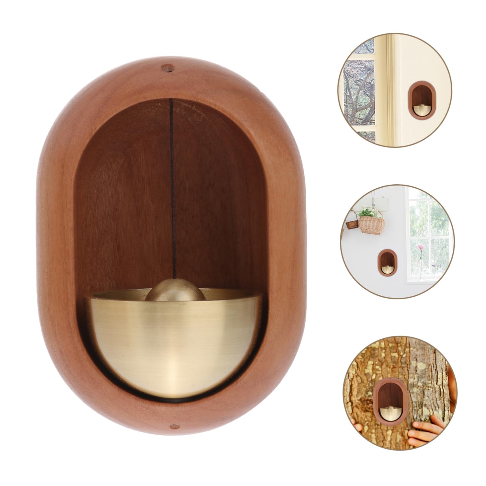 Toyvian 4 Imanes Carillón Sonido Nítido de Viento Decorativo Magnético de Madera, y Aleación de Aluminio, para Puerta de Refrigerador