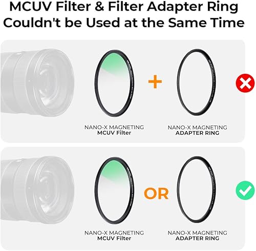 Miniatura 4 de K&F Concept Kit de filtros de lente 4 en 1 con anillo magnético MCUV CPL fijo ND1000 de 3.740 in con 28 recubrimientos múltiples para lente de