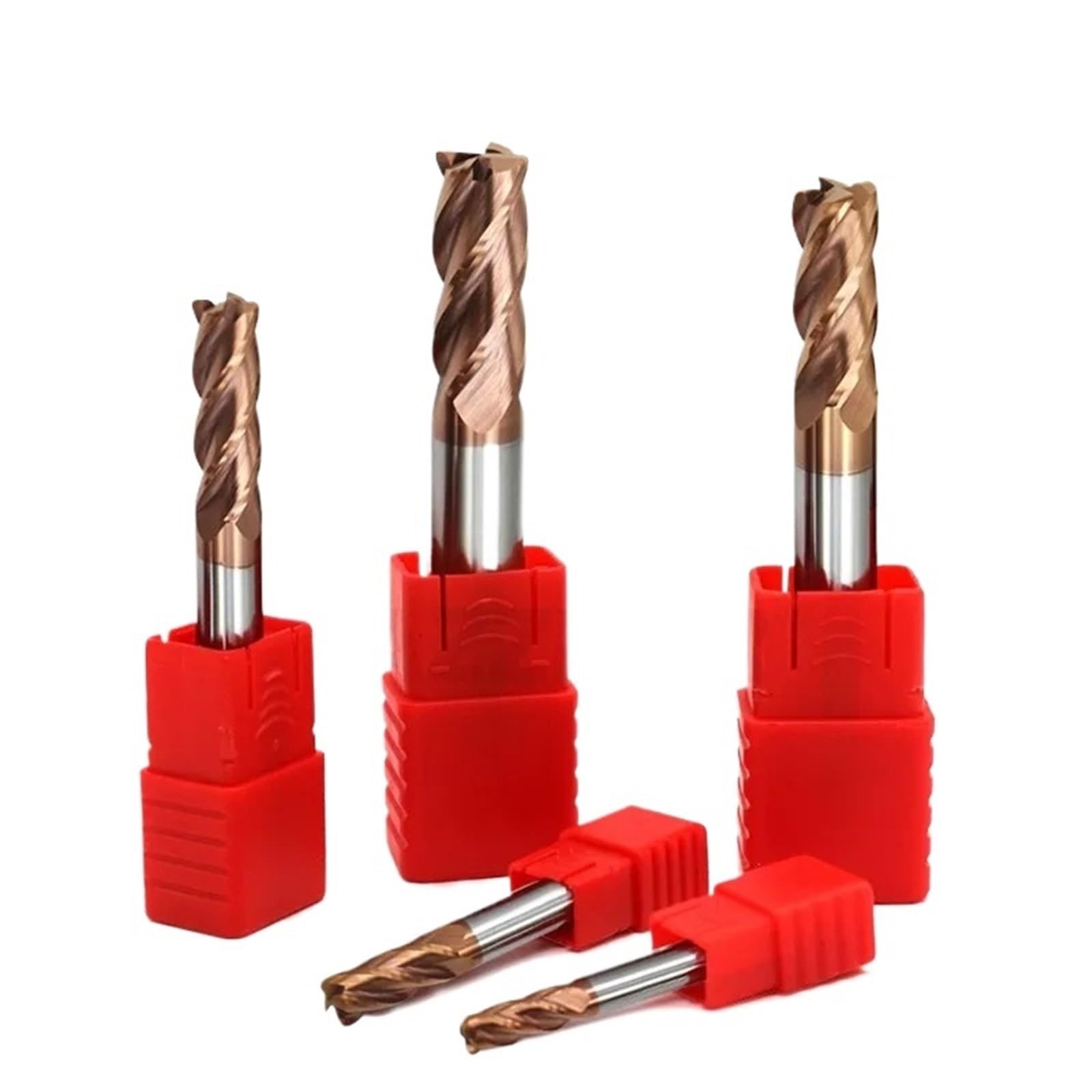 Fresa in acciaio al tungsteno con rivestimento in lega a 4 taglienti, for lavorazioni meccaniche di utensili fresa piatta da 1,0 a 20, mm Per trapano da banco(12x30Cx12Dx75L)