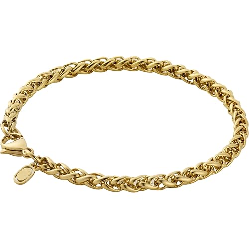 CRAFTD | Wheat Link Bracelet | Waterproof, Heat & Sweat Resistant | Gifts for Men | Men's Jewelry | Size 5MM