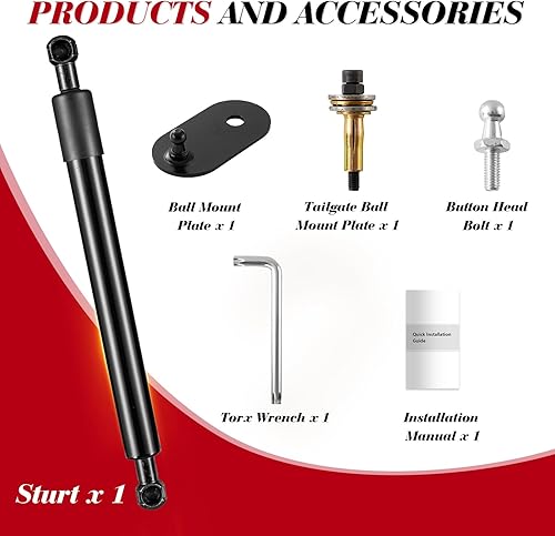 Vista 2 de Kit de amortiguadores de cierre suave para portón trasero Vepagoo para Ford F-150 2004-2014, 2006-2008 Lincoln Mark LT, amortiguadores de elevación