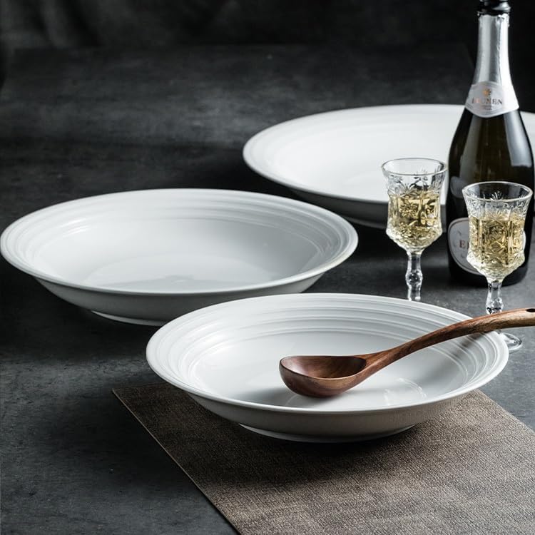 Talerz obiadowy talerze do naczyń 30 cm duża biała linia ceramiczna płytka miska głęboki talerz zupa kuchnia restauracja usługi komercyjne śniadanie obiad talerz obiadowy talerze obiadowe można