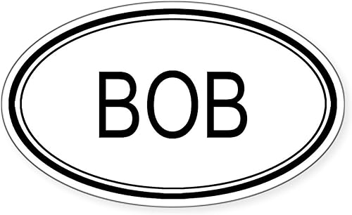 CafePress Etiqueta engomada ovalada del parachoques del coche de Bob Oval de la