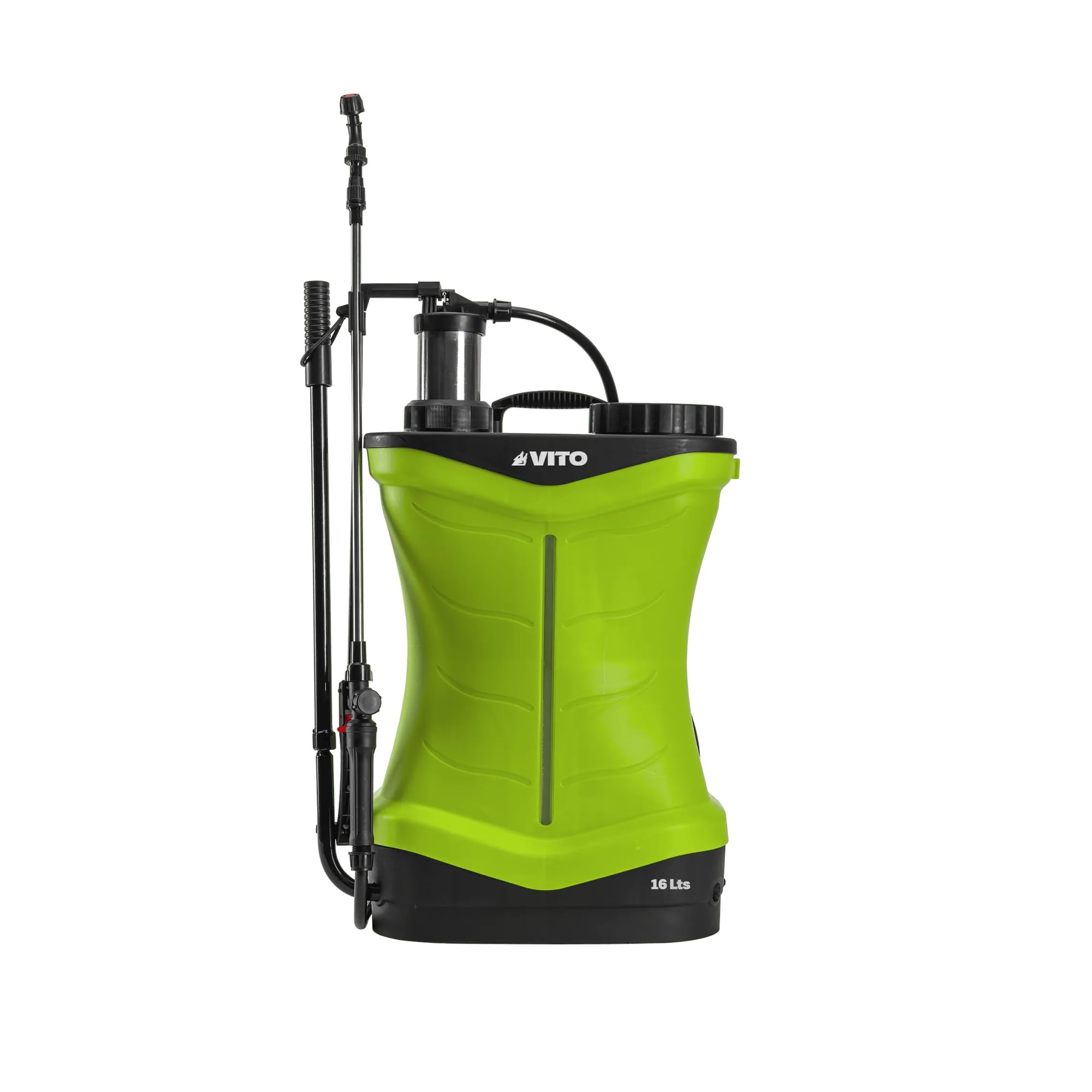 VITO VIPU16FM - Nebulizzatore manuale, 16 l, pompa in acciaio inox, 4 ugelli, lancia 60 cm, portata 2,5 m