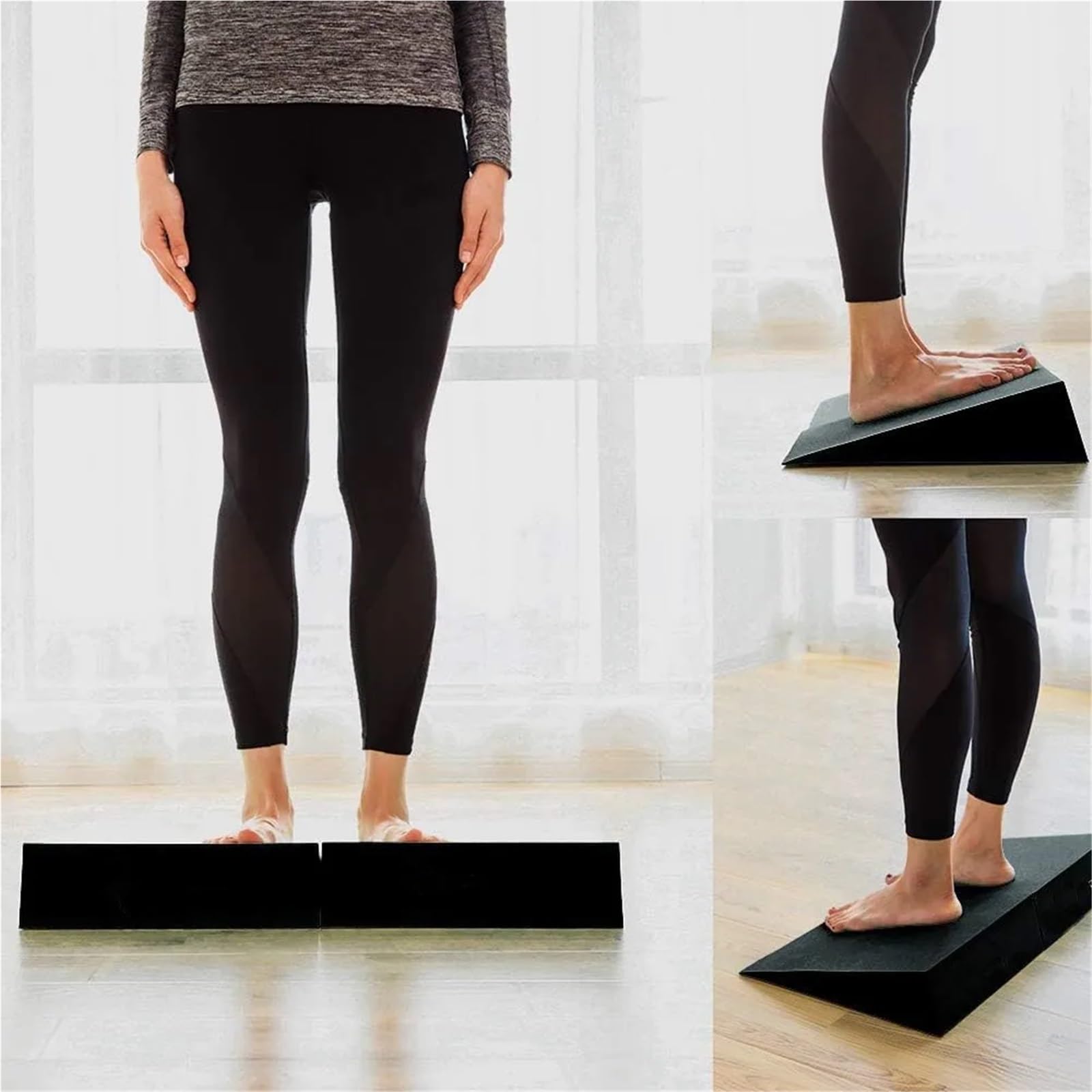 Blocchi yoga 1/2Pcs Grande Yoga Schiuma Cuneo Schede Inclinate EVA Stretch Blocco Vitello Extender Piede Barella for I Piedi Accessori for Il Fitness
