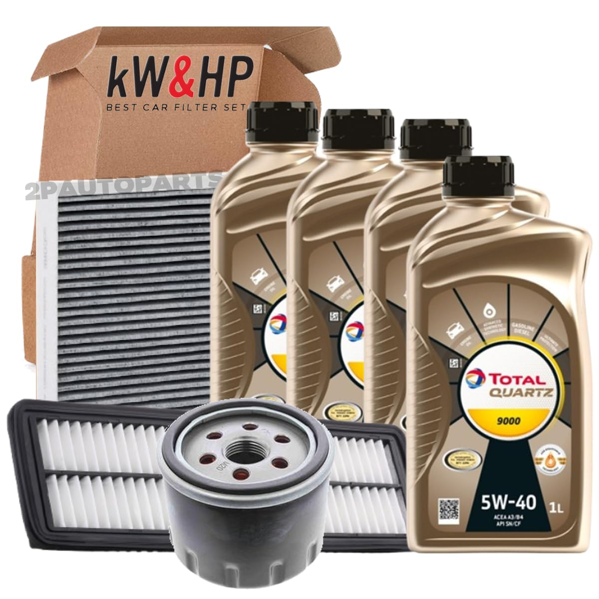 KIT TAGLIANDO 3 FILTRI + 4 LITRI OLIO MOTORE ORIGINALE QUARTZ 9000 5W40 PER i10 II 1.0 49KW 67CV