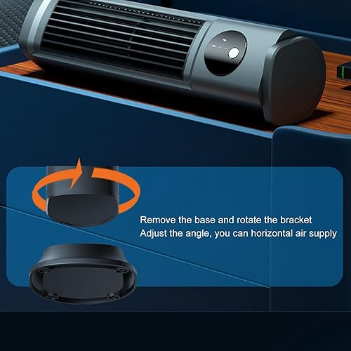 Miniatura 7 de Ventilador de torre de escritorio Oscillating Pro - Ventilador de mesa compacto de 10 pulgadas con 3 velocidades ajustables, ventilador de caja