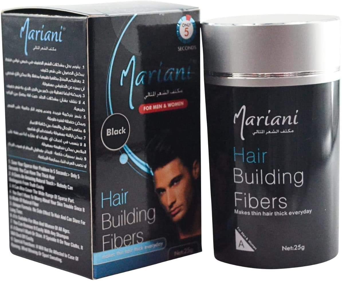 Mariani Hair Building Fibers for Men and Women - 25 G (Black)