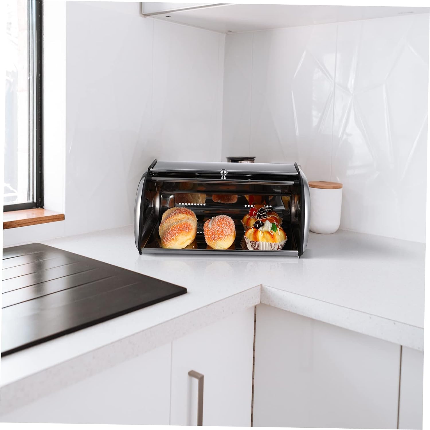 Alipis Bread Box Airtight -function Kitchen Organizer for Fresh Bread Storage and Design for Home Use