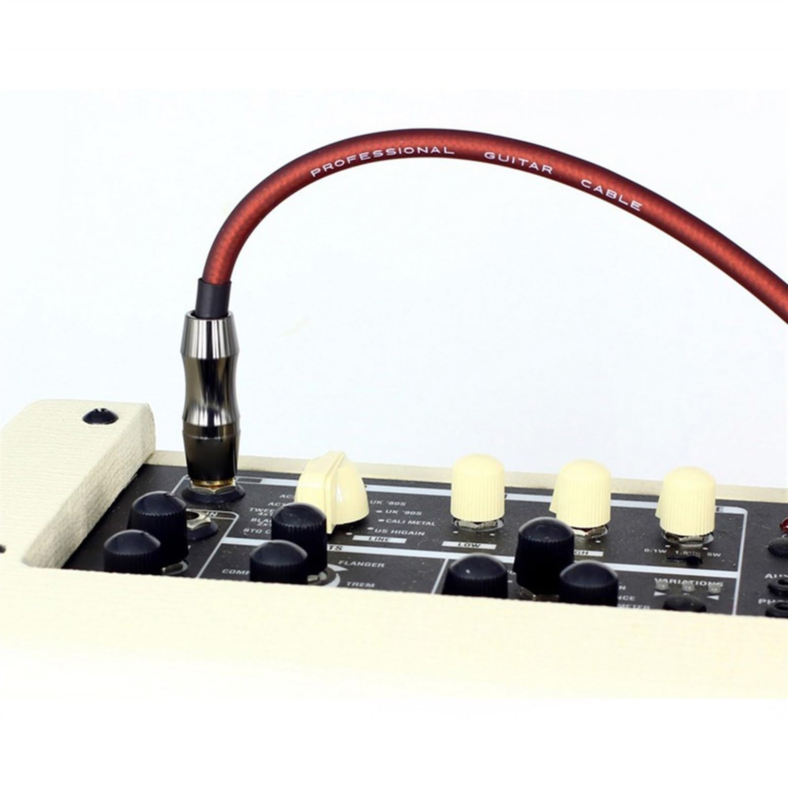 kabel audio do gitary 20AWG Elektryczna Gitara Basowa Audio Złącze Kabla Prosto Do Kąta Prostego Wtyczka Instrumentu Redukcja Szumów Osłona (Color : Straight 6M)