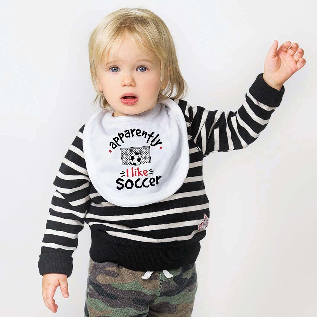ChalkTalkSPORTS Soccer Baby Bib - Soft Microfiber - Soccer Baby Gift