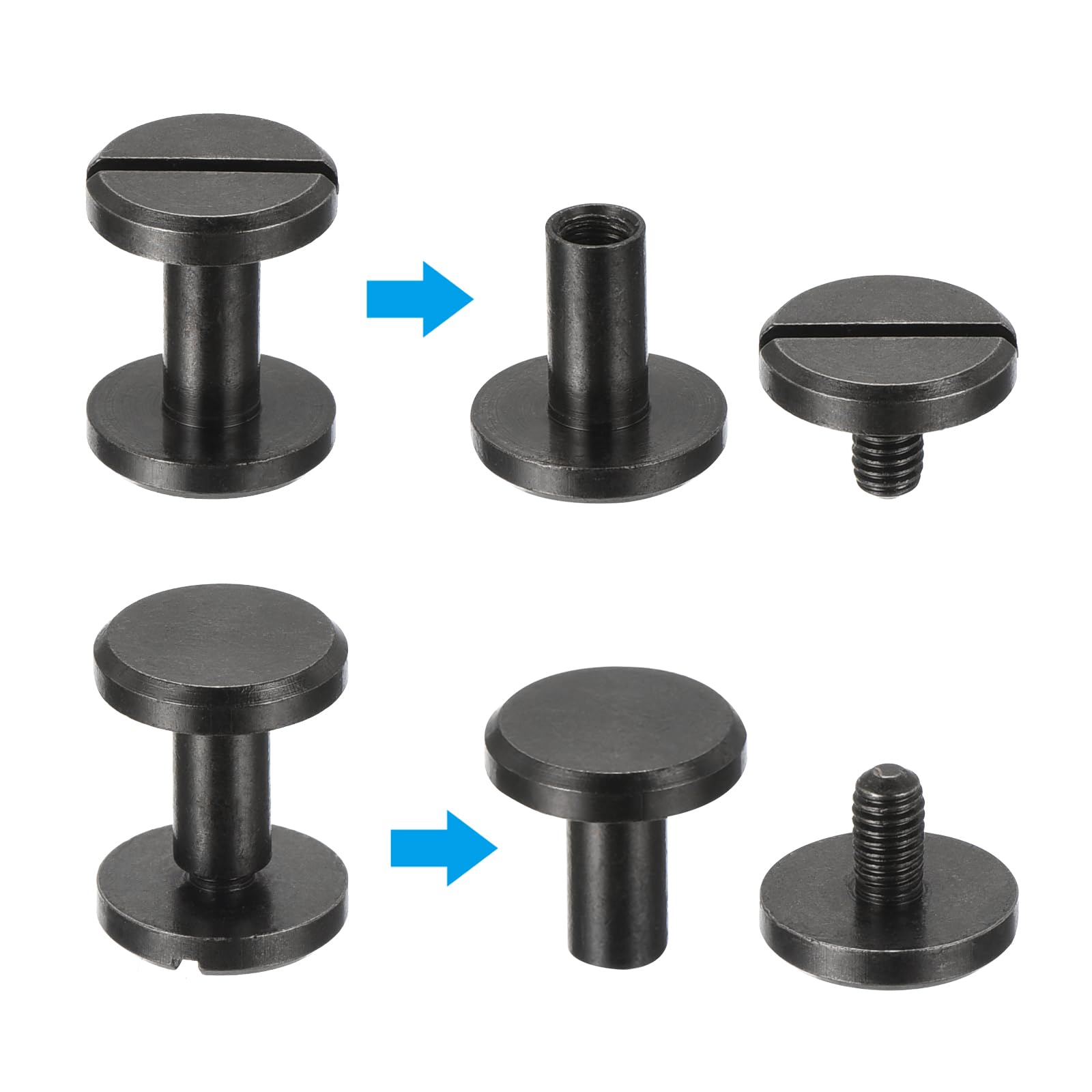 Amazon.co.jp: PATIKIL 50セット シカゴスクリュー 12mm L