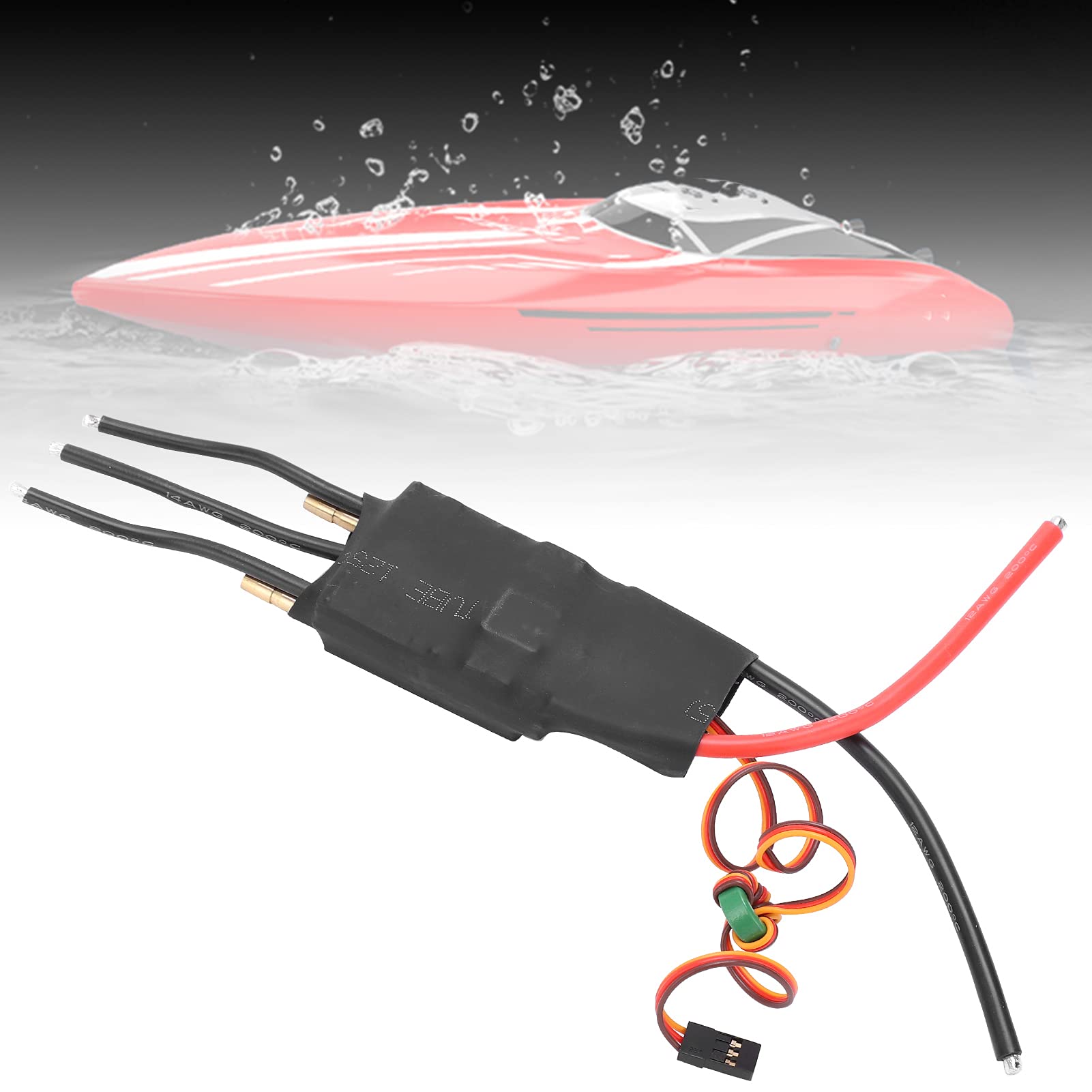 Amazon | ブラシレス水冷ESC、RCボート用水冷高速ブラシレス電子