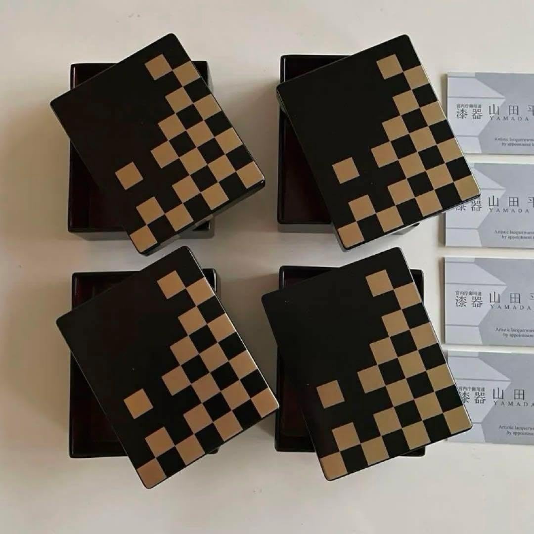 大特価！】山田平安堂 1980年代の日本橋本店時代 木製本漆 龍華 重箱