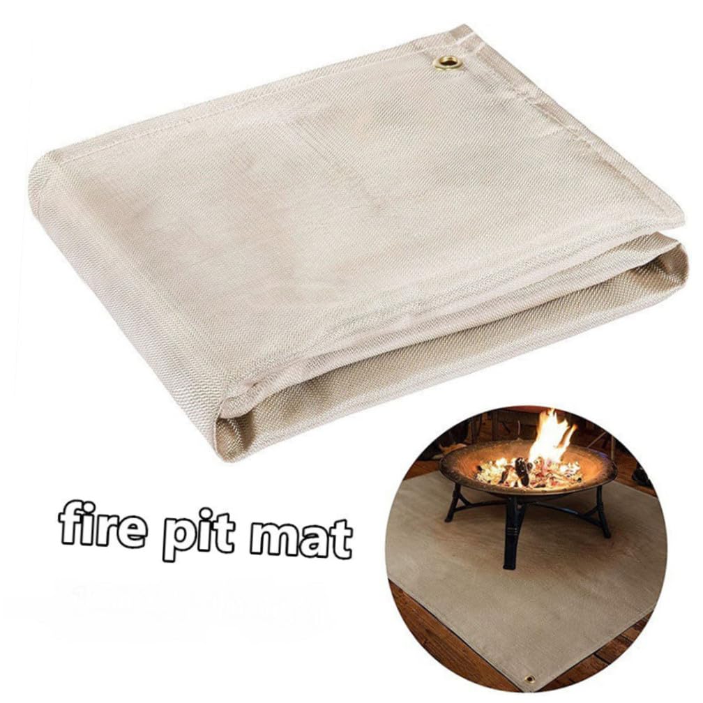 Toddmomy Manta Ignífuga Resistente al Calor para Camping Tapete Protector de Incendios para Barbacoa al Aire Manta Ignífuga para Picnic y Acampar Color Aleatorio