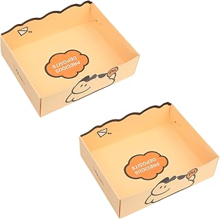 Foldable Disposable Cat Litter Box 2 Pack Portable Paper Travel Tray for Indoor Outdoor Hotel Camping Car Emergency