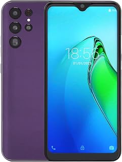 Smartphone Dual Sim Desbloqueado, Smartphone Desbloqueado US Plug 110-240V Metal para Casa para 11.0 (Roxo Rosa)
