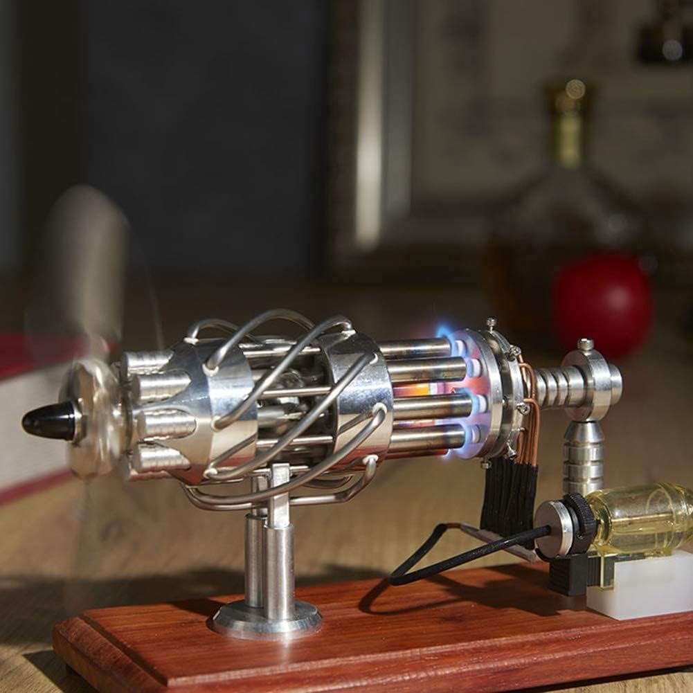 Swashplate Stirling Motor Modelo Stirling Motor de Combustión Interna Ciencia Enseñando Regalo de Cumpleaños Decoración de Oficina Juguetes, Experimento Físico (Acero Inoxidable)