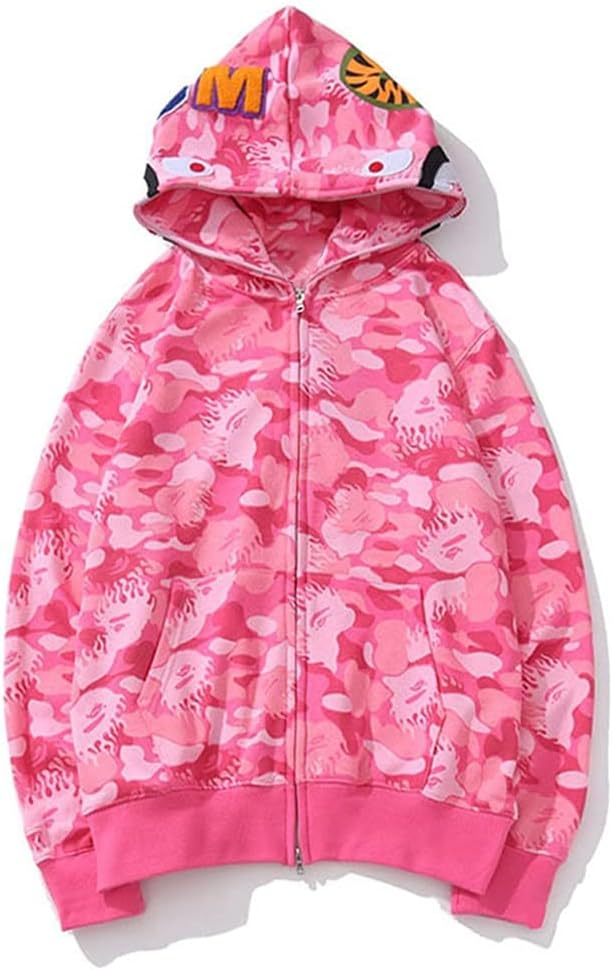 Baonmy Hoodie Fashion Camo Shark Jackets Ape Camo Jacket Boy Hoodies Girls Camo Hoodies