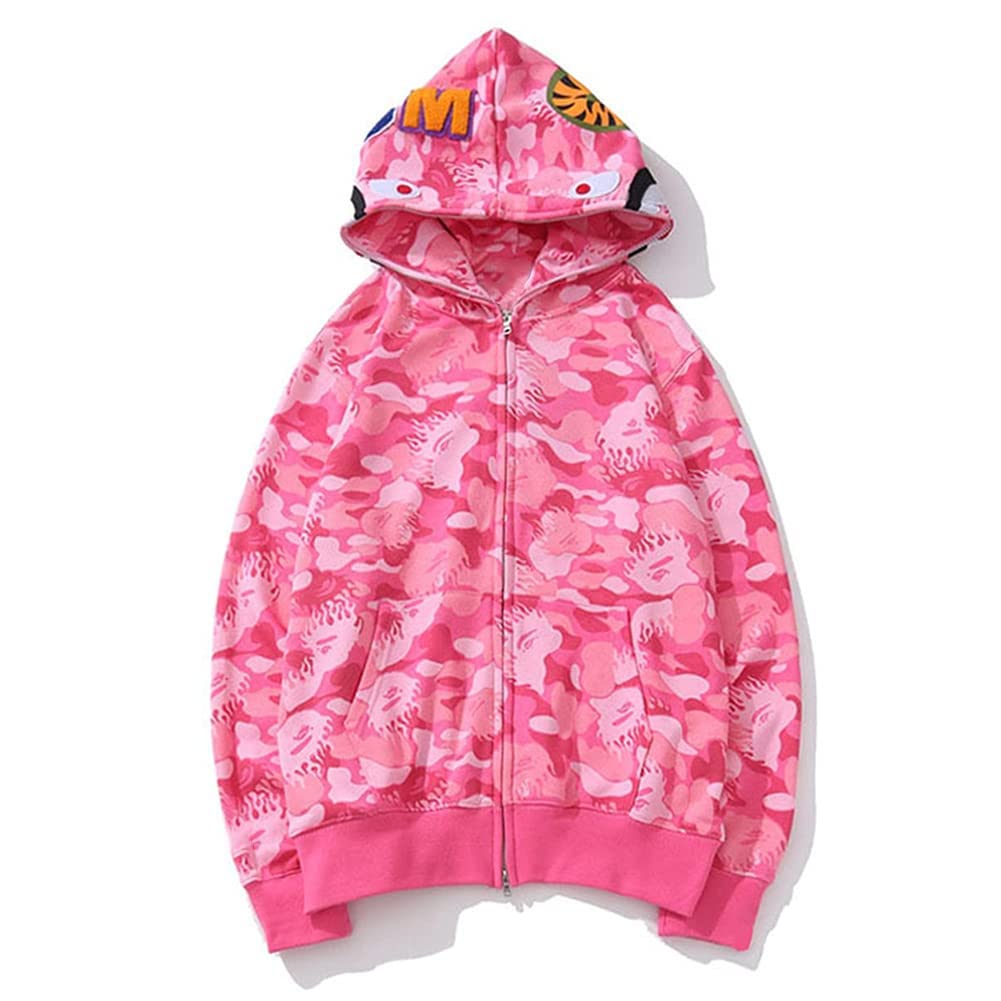 Baonmy Hoodie Fashion Camo Shark Jackets Ape Camo Jacket Boy Hoodies Girls Camo Hoodies