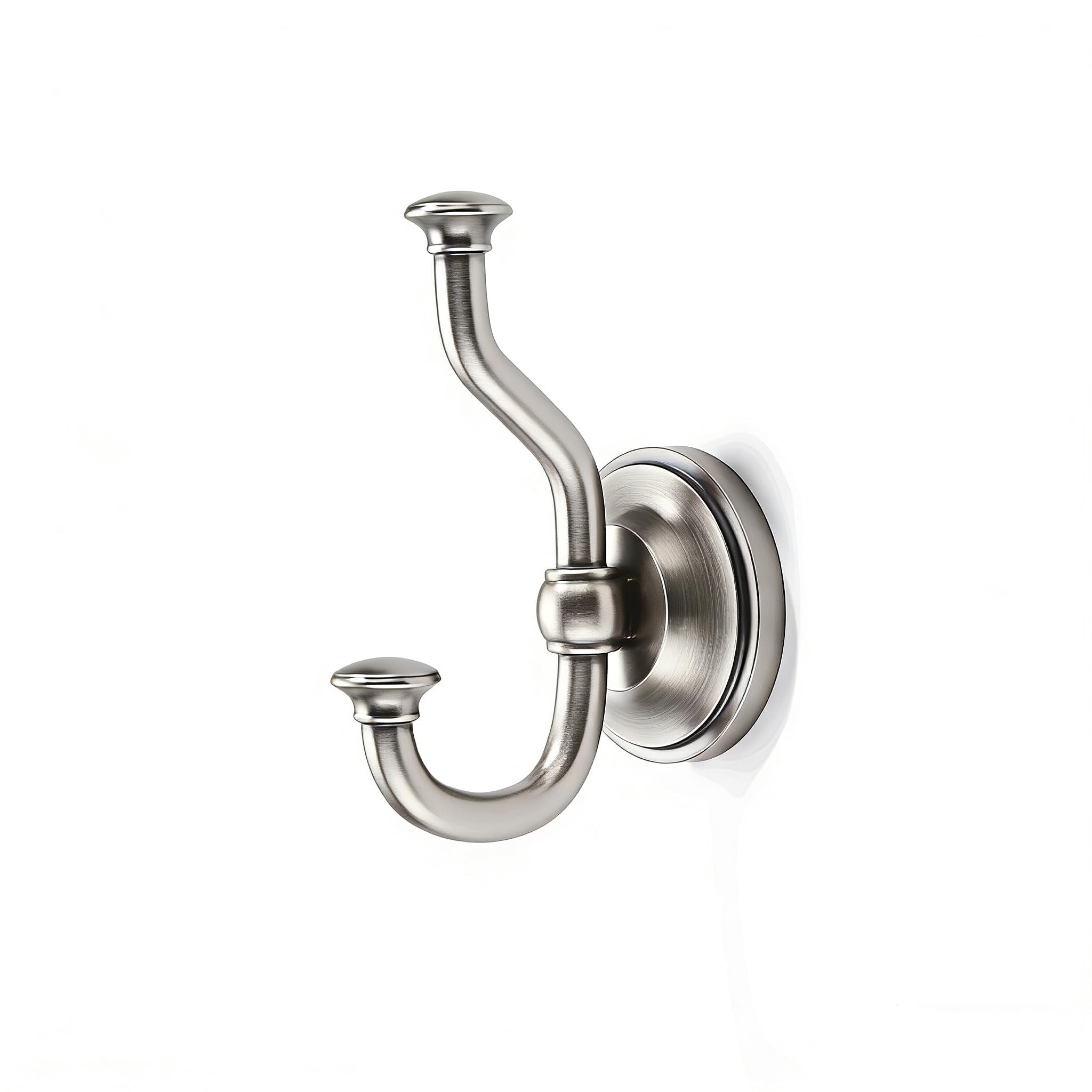 KHTUMEWARE-KH318 Brushed Nickel Coat/Robe Hooks in Brushed Nickel — KHTUMEWARE