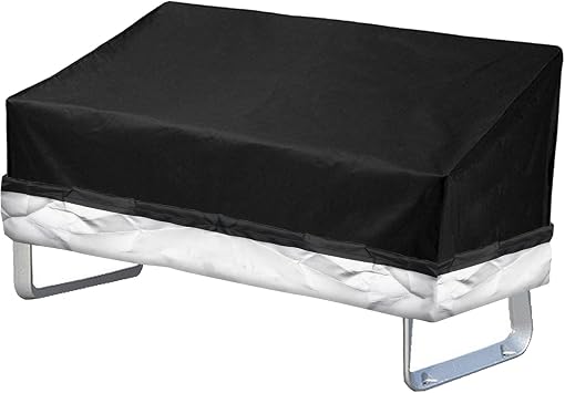 Outdoor Bench Covers Waterproof Patio Loveseat Cover Heavy Duty Couch Cover for Outdoor Furniture 2-Seats Patio Loveseat Cover Black 52" W X 25" D X 35" H Two Seats